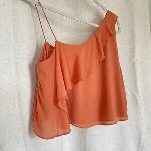Urban Outfitter, Silence + Noise Asymmetrical apricot top